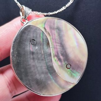 Colgante Nácar Ying Yang en Plata | Equilibrio – Armonía – Protección