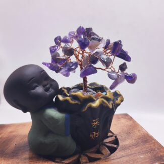 Budita con Árbol de Amatistas | Armonía – Protección – Energía Espiritual  -  Pieza ÚNICA