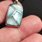 Colgante Plata Nácar Azul | Calma – Intuición – Armonía