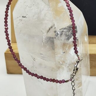 Pulsera de Granate Facetado en Plata | Energía – Pasión – Fuerza Interior